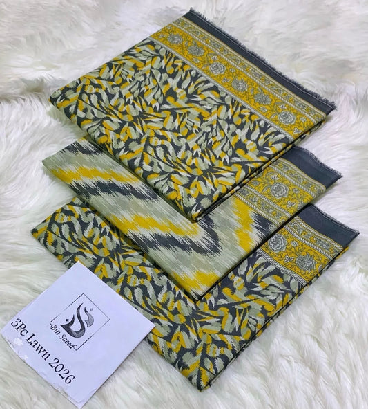 BIN SAEED 3PC PRINTED LAWN (ORIGINAL)