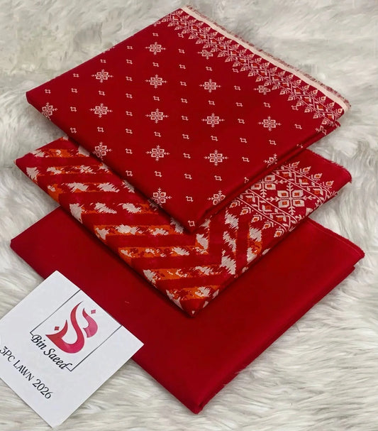 BIN SAEED 3PC PRINTED LAWN (ORIGINAL)
