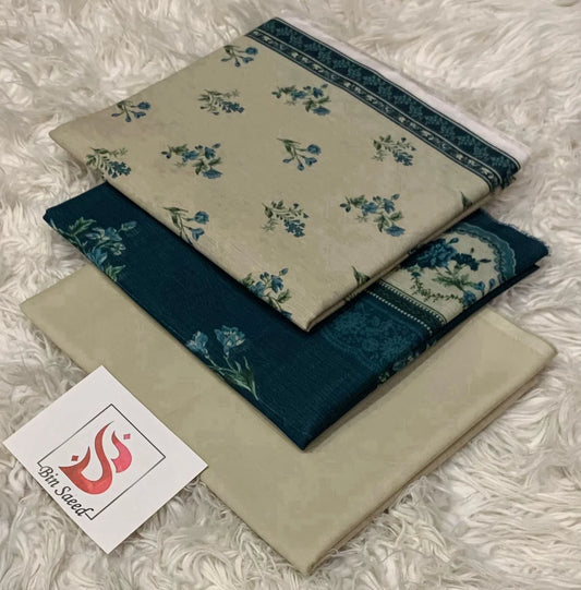 BIN SAEED 3PC PRINTED LAWN (ORIGINAL)