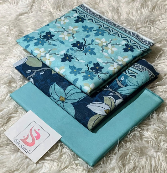 BIN SAEED 3PC PRINTED LAWN (ORIGINAL)